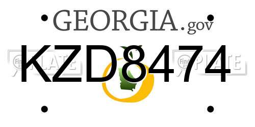 KZD8474 Georgia License Plate