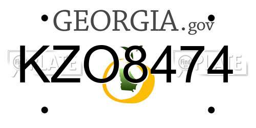 KZO8474 Georgia License Plate