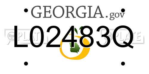 L02483Q Georgia License Plate