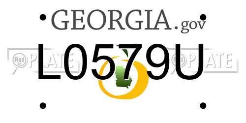 L0579U Georgia License Plate