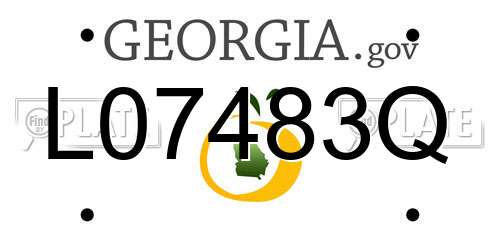 L07483Q Georgia License Plate