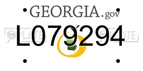 L079294 Georgia License Plate
