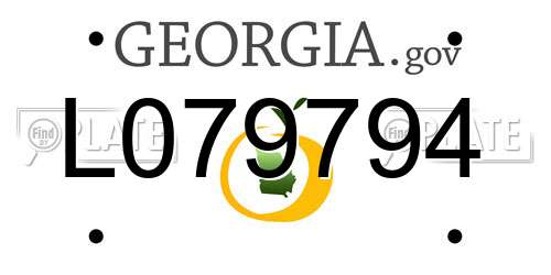 L079794 Georgia License Plate