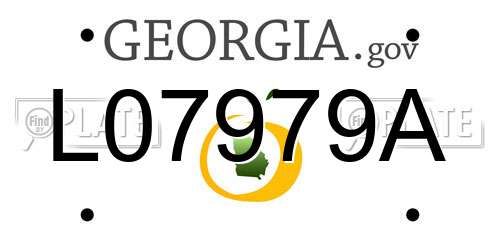 L07979A Georgia License Plate