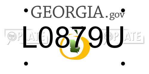L0879U Georgia License Plate