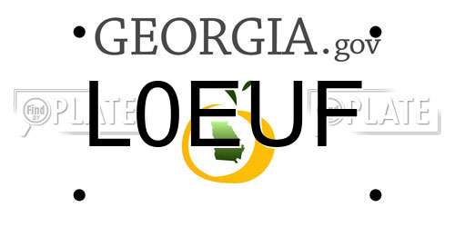 L0EUF Georgia License Plate