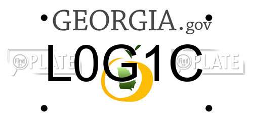 L0G1C Georgia License Plate