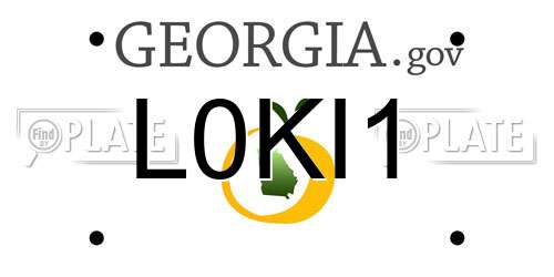 L0KI1 Georgia License Plate
