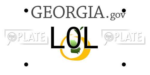 L0L Georgia License Plate