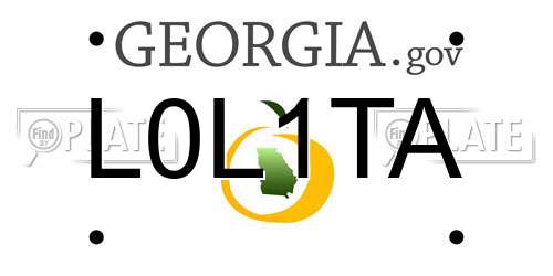 L0L1TA Georgia License Plate