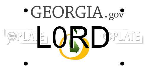 L0RD Georgia License Plate