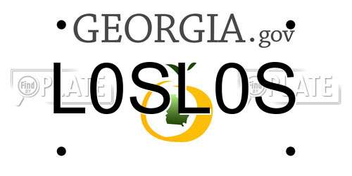 L0SL0S Georgia License Plate