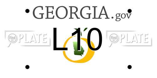 L10 Georgia License Plate