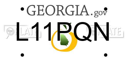 L11PQN Georgia License Plate