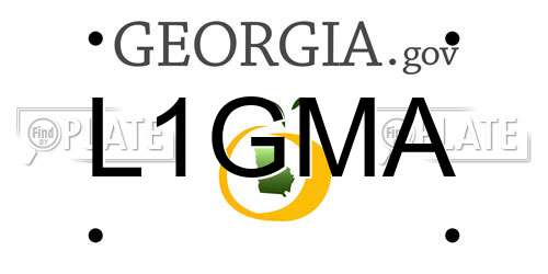 L1GMA Georgia License Plate