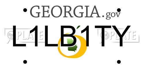 L1LB1TY Georgia License Plate