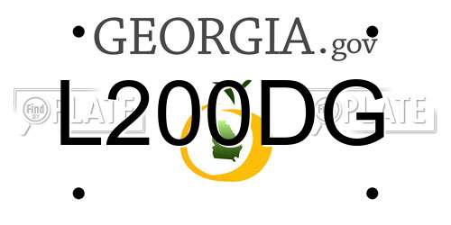 L200DG Georgia License Plate