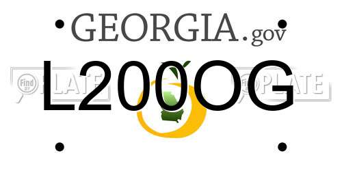 L200OG Georgia License Plate