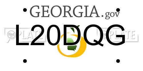 L20DQG Georgia License Plate