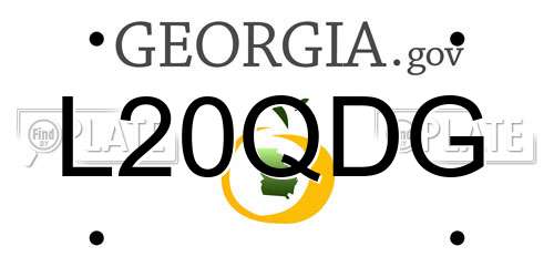 L20QDG Georgia License Plate