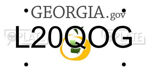 L20QOG Georgia License Plate
