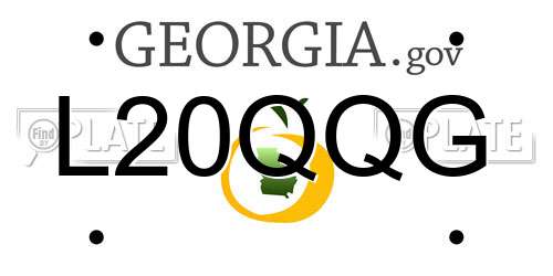 L20QQG Georgia License Plate