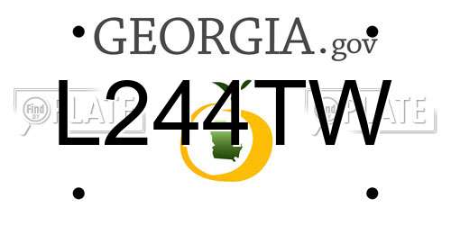 L244TW Georgia License Plate