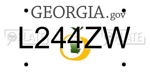 L244ZW Georgia License Plate