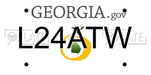 L24ATW Georgia License Plate