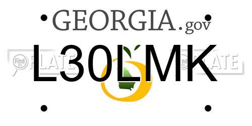 L30LMK Georgia License Plate