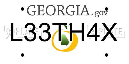 L33TH4X Georgia License Plate