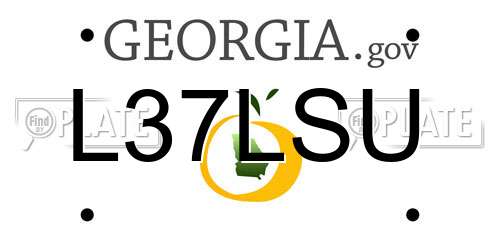 L37LSU Georgia License Plate