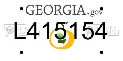 L415154 Georgia License Plate