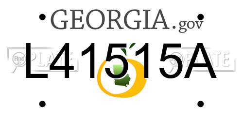 L41515A Georgia License Plate
