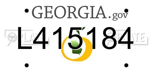 L415184 Georgia License Plate
