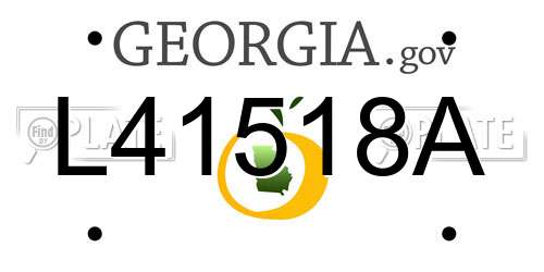 L41518A Georgia License Plate
