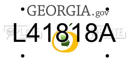 L41818A Georgia License Plate
