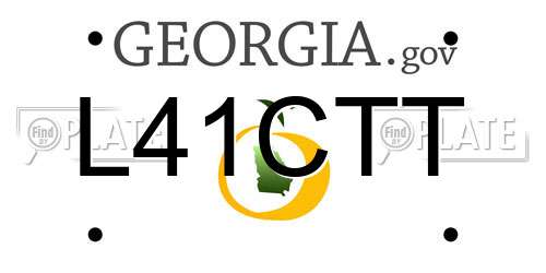 L41CTT Georgia License Plate