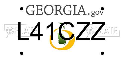 L41CZZ Georgia License Plate