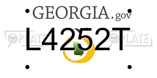 L4252T Georgia License Plate