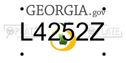 L4252Z Georgia License Plate
