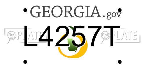 L4257T Georgia License Plate