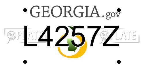 L4257Z Georgia License Plate