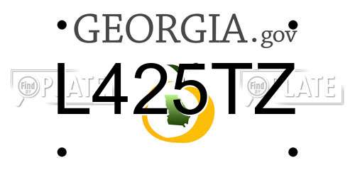 L425TZ Georgia License Plate