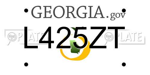 L425ZT Georgia License Plate