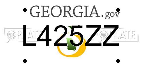 L425ZZ Georgia License Plate