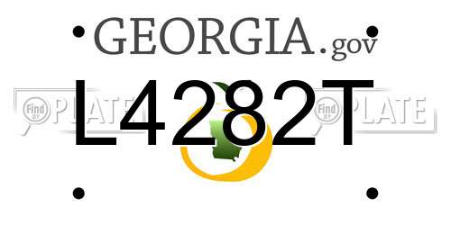 L4282T Georgia License Plate