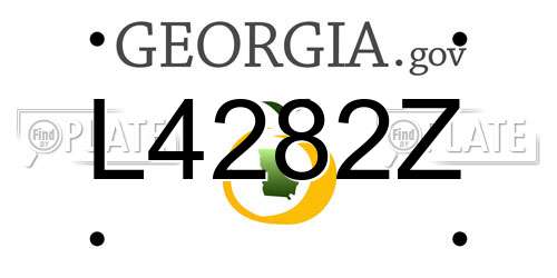 L4282Z Georgia License Plate