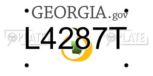 L4287T Georgia License Plate