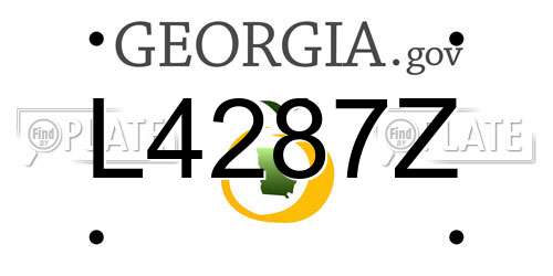 L4287Z Georgia License Plate